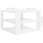vidaXL Couchtisch Weiß 60x60x40 cm Holzwerkstoff vidaXL Couchtisch Weiß 60x60x40 cm Holzwerkstoff