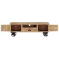 vidaXL TV-Schrank mit Rädern 110x30x37 cm Massivholz Mango vidaXL TV-Schrank mit Rädern 110x30x37 cm Massivholz Mango