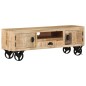 vidaXL TV-Schrank mit Rädern 110x30x37 cm Massivholz Mango vidaXL TV-Schrank mit Rädern 110x30x37 cm Massivholz Mango