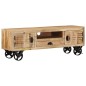 vidaXL TV-Schrank mit Rädern 110x30x37 cm Massivholz Mango vidaXL TV-Schrank mit Rädern 110x30x37 cm Massivholz Mango