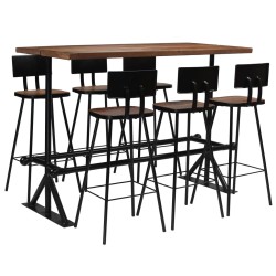 vidaXL Bar-Set 7-tlg. Altholz Massiv