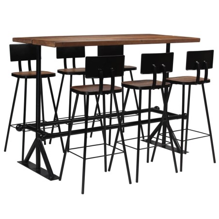 vidaXL Bar-Set 7-tlg. Altholz Massiv