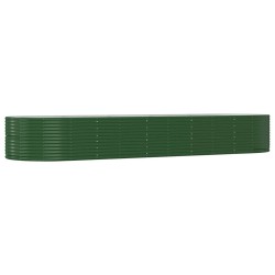vidaXL Hochbeet Grün 447x140x68 cm Pulverbeschichteter Stahl