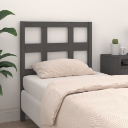 vidaXL Kopfteil Grau 80,5x4x100 cm Massivholz Kiefer