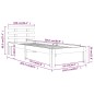 vidaXL Massivholzbett Honigbraun 100x200 cm vidaXL Massivholzbett Honigbraun 100x200 cm