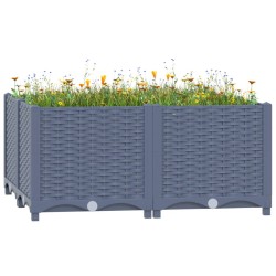 vidaXL Hochbeet 80x80x38 cm Polypropylen