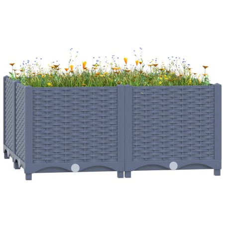 vidaXL Hochbeet 80x80x38 cm Polypropylen