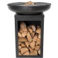 RedFire Feuerschale mit Grill und Holzfach Stahl Mattschwarz RedFire Feuerschale mit Grill und Holzfach Stahl Mattschwarz