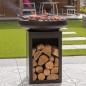 RedFire Feuerschale mit Grill und Holzfach Stahl Mattschwarz RedFire Feuerschale mit Grill und Holzfach Stahl Mattschwarz