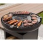 RedFire Feuerschale mit Grill und Holzfach Stahl Mattschwarz RedFire Feuerschale mit Grill und Holzfach Stahl Mattschwarz