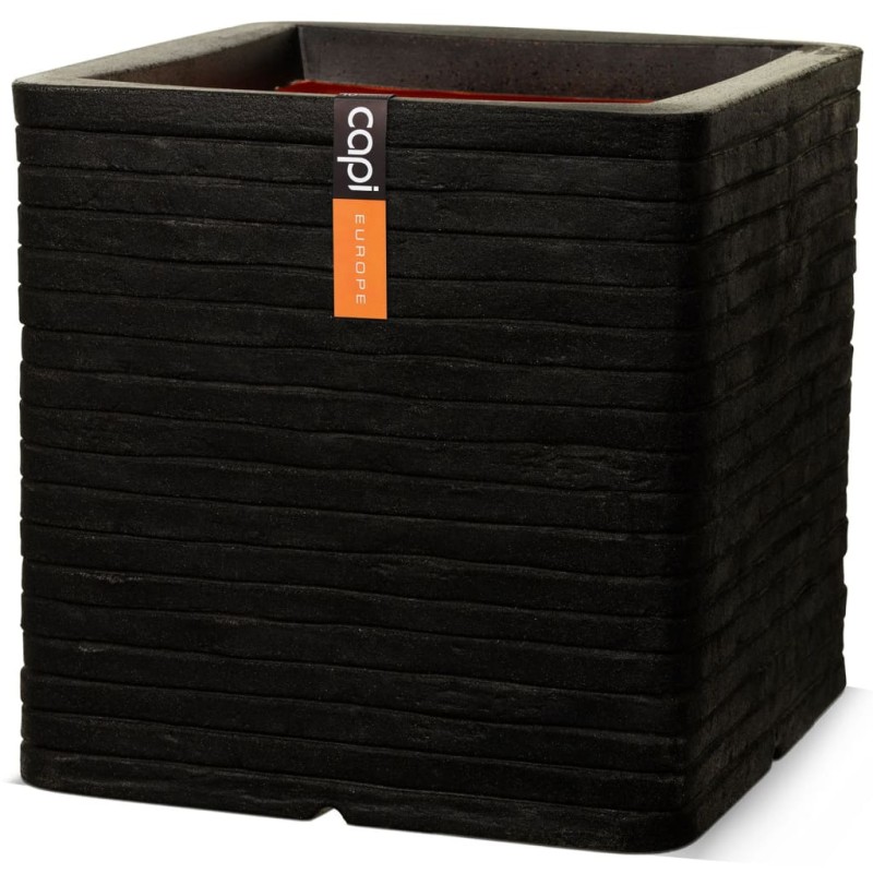 Capi Blumentopf Nature Row Quadratisch 40x40 cm Schwarz KBLRO903 Capi Blumentopf Nature Row Quadratisch 40x40 cm Schwarz KBLRO903