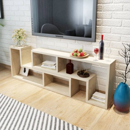 vidaXL Fernsehschrank doppelt L-förmig Eiche