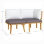 vidaXL 2-tlg. Garten-Lounge-Set mit Kissen Massivholz Akazie vidaXL 2-tlg. Garten-Lounge-Set mit Kissen Massivholz Akazie