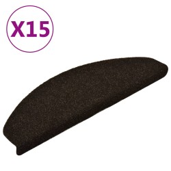 vidaXL Selbstklebende Treppenmatten 15 Stk. Dunkelbraun 65x21x4cm 