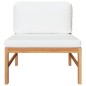 2-tlg. Garten-Lounge-Set mit Creme Kissen Teakholz 2-tlg. Garten-Lounge-Set mit Creme Kissen Teakholz