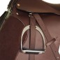 Pferdereiten Sattelset 17,5" echtes Leder braun 18 cm 5-in-1 Pferdereiten Sattelset 17,5" echtes Leder braun 18 cm 5-in-1