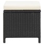vidaXL Gartenhocker 4 Stk. mit Sitzkissen Poly Rattan Schwarz vidaXL Gartenhocker 4 Stk. mit Sitzkissen Poly Rattan Schwarz
