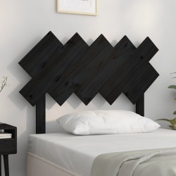 vidaXL Kopfteil Schwarz 104x3x80,5 cm Massivholz Kiefer