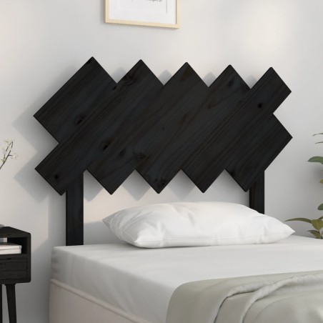 vidaXL Kopfteil Schwarz 104x3x80,5 cm Massivholz Kiefer