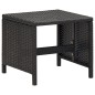 vidaXL Gartenhocker 4 Stk. mit Sitzkissen Poly Rattan Schwarz vidaXL Gartenhocker 4 Stk. mit Sitzkissen Poly Rattan Schwarz