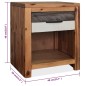 vidaXL Nachttisch Massivholz Akazie 40x30x48 cm