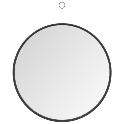 vidaXL Hängespiegel mit Haken Schwarz 50 cm