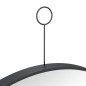 vidaXL Hängespiegel mit Haken Schwarz 50 cm vidaXL Hängespiegel mit Haken Schwarz 50 cm