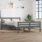 vidaXL Massivholzbett Grau 135x190 cm vidaXL Massivholzbett Grau 135x190 cm
