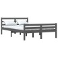 vidaXL Massivholzbett Grau 135x190 cm vidaXL Massivholzbett Grau 135x190 cm
