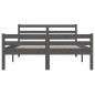 vidaXL Massivholzbett Grau 135x190 cm vidaXL Massivholzbett Grau 135x190 cm