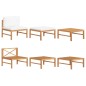 vidaXL 3-tlg. Garten-Lounge-Set mit Creme Kissen Teakholz vidaXL 3-tlg. Garten-Lounge-Set mit Creme Kissen Teakholz