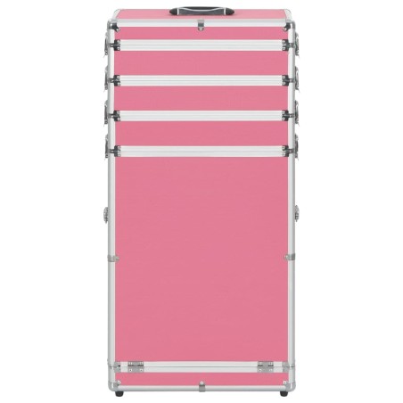 vidaXL Kosmetikkoffer Aluminium Rosa