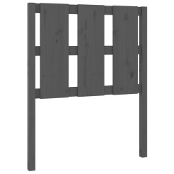 vidaXL Kopfteil Grau 80,5x4x100 cm Massivholz Kiefer