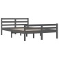vidaXL Massivholzbett Grau 150x200 cm vidaXL Massivholzbett Grau 150x200 cm