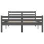 vidaXL Massivholzbett Grau 150x200 cm vidaXL Massivholzbett Grau 150x200 cm