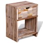 vidaXL Nachttisch mit Schublade Altholz Teak vidaXL Nachttisch mit Schublade Altholz Teak