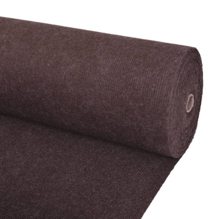 vidaXL Messeteppich Rillen 1,2x15 m Braun