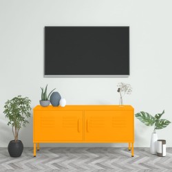 vidaXL TV-Schrank Senfgelb 105x35x50 cm Stahl    