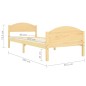 vidaXL Massivholzbett Kiefer 90x200 cm vidaXL Massivholzbett Kiefer 90x200 cm