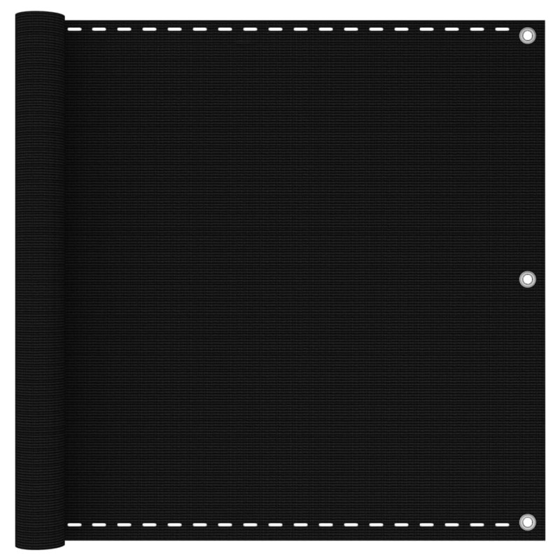 vidaXL Balkon-Sichtschutz Schwarz 90x300 cm HDPE vidaXL Balkon-Sichtschutz Schwarz 90x300 cm HDPE