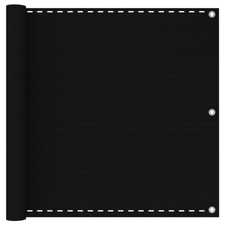 vidaXL Balkon-Sichtschutz Schwarz 90x300 cm HDPE 