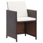vidaXL 4-tlg. Gartenstuhl und Hocker Set Poly Rattan Braun vidaXL 4-tlg. Gartenstuhl und Hocker Set Poly Rattan Braun