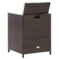 vidaXL 4-tlg. Gartenstuhl und Hocker Set Poly Rattan Braun vidaXL 4-tlg. Gartenstuhl und Hocker Set Poly Rattan Braun