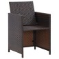 vidaXL 4-tlg. Gartenstuhl und Hocker Set Poly Rattan Braun vidaXL 4-tlg. Gartenstuhl und Hocker Set Poly Rattan Braun