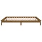 vidaXL Massivholzbett mit LEDs Honigbraun 120x190 cm vidaXL Massivholzbett mit LEDs Honigbraun 120x190 cm