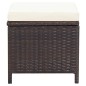 vidaXL 4-tlg. Gartenstuhl und Hocker Set Poly Rattan Braun vidaXL 4-tlg. Gartenstuhl und Hocker Set Poly Rattan Braun