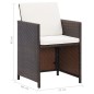 vidaXL 4-tlg. Gartenstuhl und Hocker Set Poly Rattan Braun vidaXL 4-tlg. Gartenstuhl und Hocker Set Poly Rattan Braun