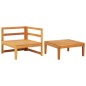 vidaXL 2-tlg. Garten-Lounge-Set mit Dunkelgrauen Kissen Akazienholz vidaXL 2-tlg. Garten-Lounge-Set mit Dunkelgrauen Kissen Akazienholz
