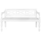 vidaXL Batavia-Sitzbank 136 cm Mahagoni Massivholz Weiß