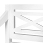 vidaXL Batavia-Sitzbank 136 cm Mahagoni Massivholz Weiß